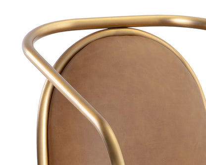 Sunpan - Ikon Cicero Dining Armchair - Milliken Cognac - 111237 view 7