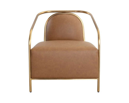 Sunpan - Ikon Cicero Lounge Chair - Milliken Cognac - 111329 veiw 2