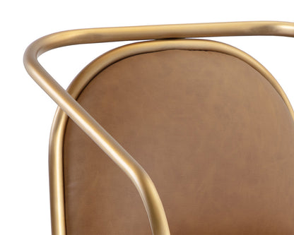 Sunpan - Ikon Cicero Lounge Chair - Milliken Cognac - 111329 view 6