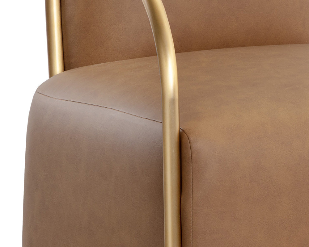 Sunpan - Ikon Cicero Lounge Chair - Milliken Cognac - 111329 view 7