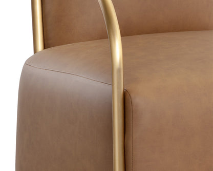 Sunpan - Ikon Cicero Lounge Chair - Milliken Cognac - 111329 view 7