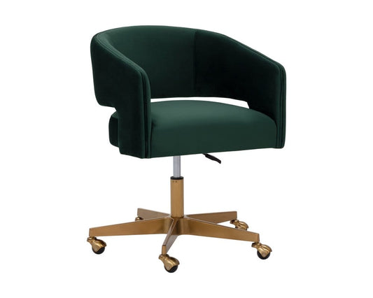 Sunpan - Claren Office Chair - Deep Green Sky - 107851 view 1