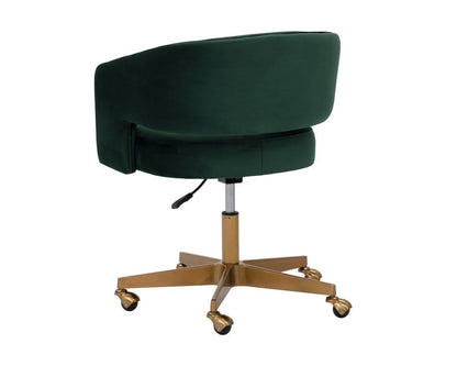 Sunpan - Claren Office Chair - Deep Green Sky - 107851 view 4