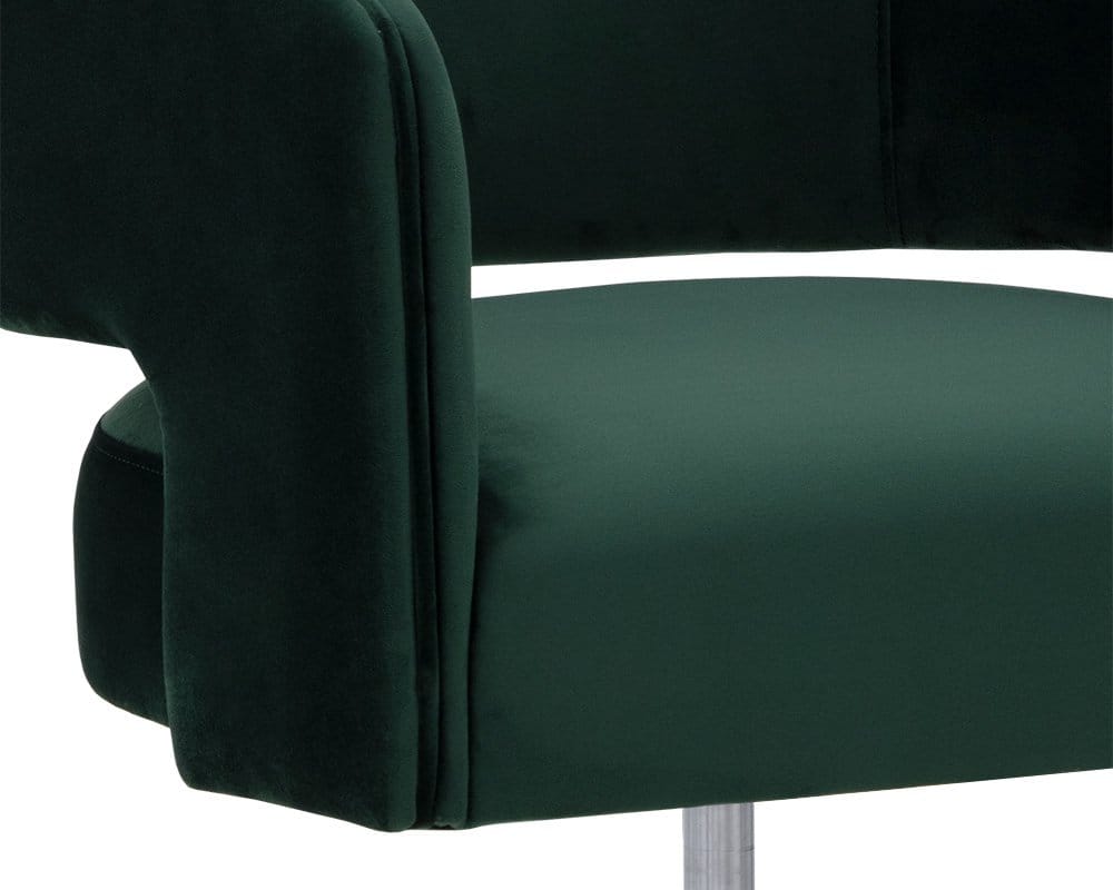 Sunpan - Claren Office Chair - Deep Green Sky - 107851 view 6