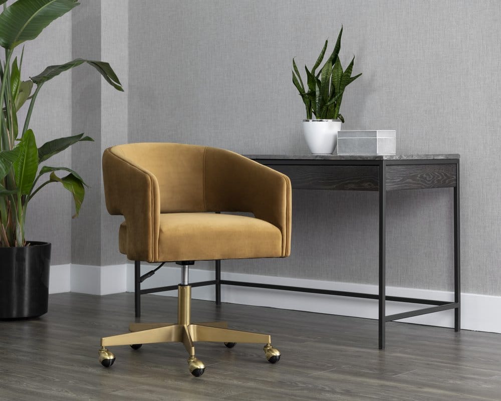 Sunpan - Claren Office Chair - Gold Sky - 107852 view 5