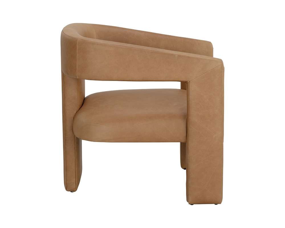 Sunpan - Westport Cobourg Lounge Chair - Ludlow Sesame Leather - 111587 veiw 3