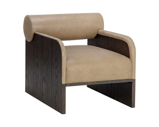 Sunpan - Coburn Lounge Chair - Dark Brown - Sahara Sand Leather - 111323 veiw 1