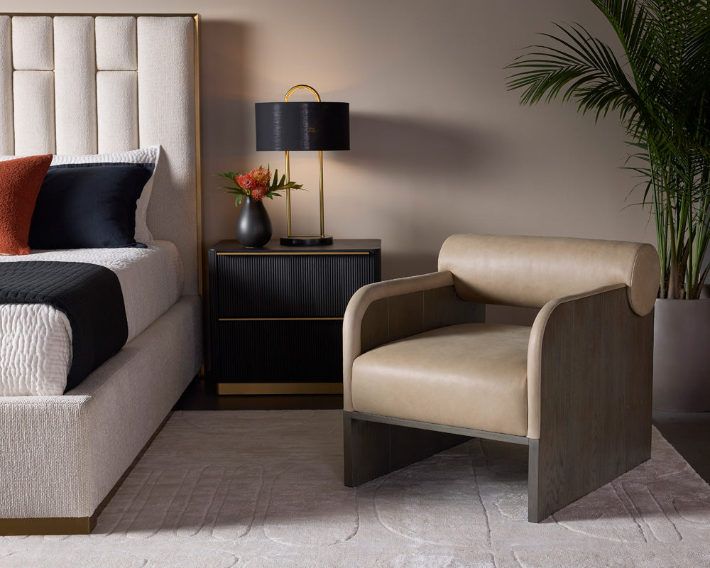 Sunpan - Coburn Lounge Chair - Dark Brown - Sahara Sand Leather - 111323 view 7