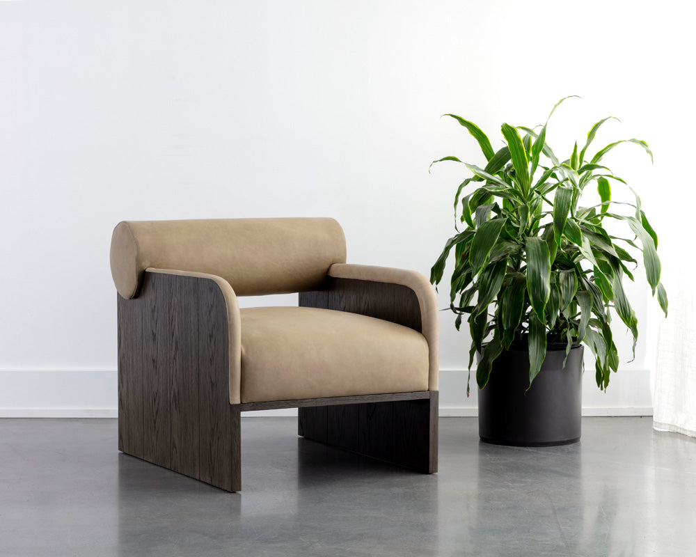 Sunpan - Coburn Lounge Chair - Dark Brown - Sahara Sand Leather - 111323 view 8