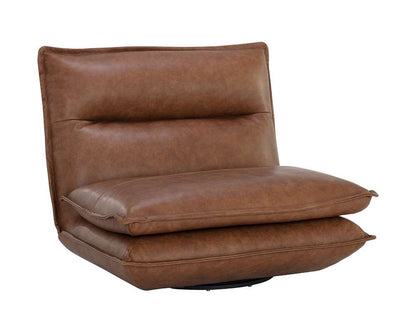 Sunpan - Colson Swivel Armless Chair - Cognac Leather - 111479 veiw 1