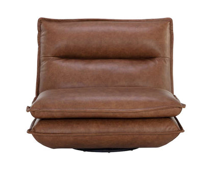 Sunpan - Colson Swivel Armless Chair - Cognac Leather - 111479 veiw 2