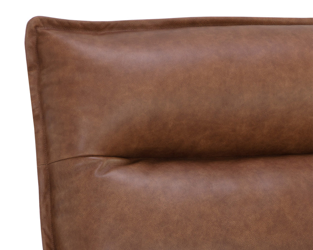 Sunpan - Colson Swivel Armless Chair - Cognac Leather - 111479 view 6