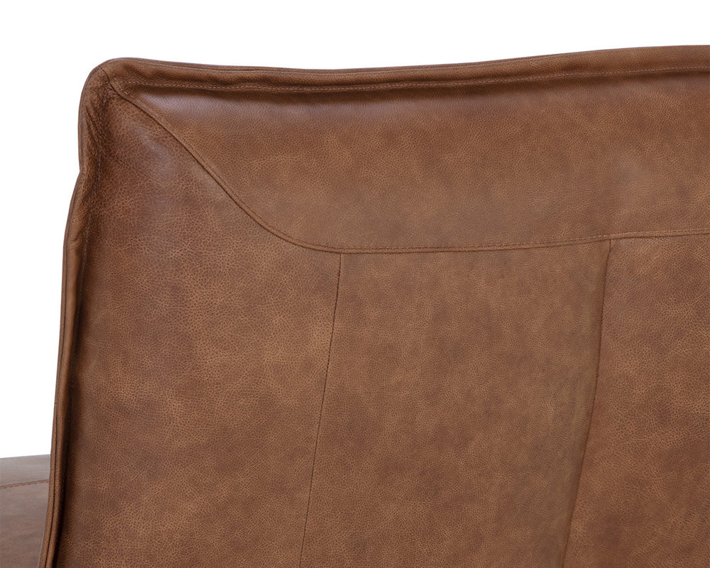 Sunpan - Colson Swivel Armless Chair - Cognac Leather - 111479 view 7