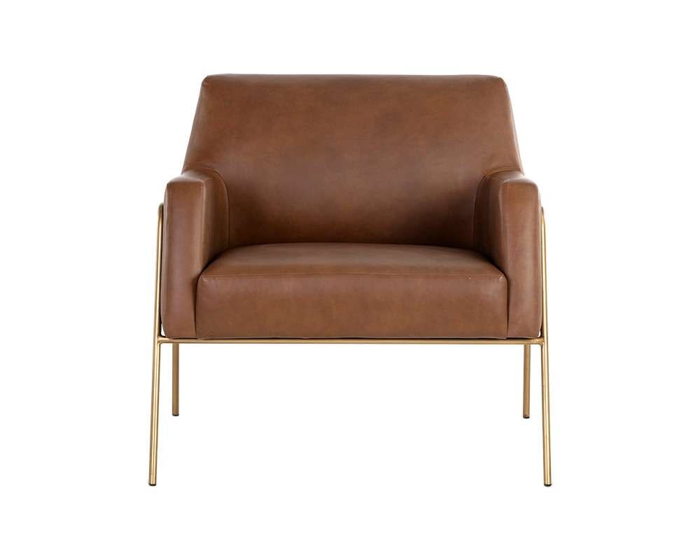 Sunpan - MIXT Cybil Lounge Chair - Vintage Caramel Leather - 106457_CLOSEOUT veiw 2