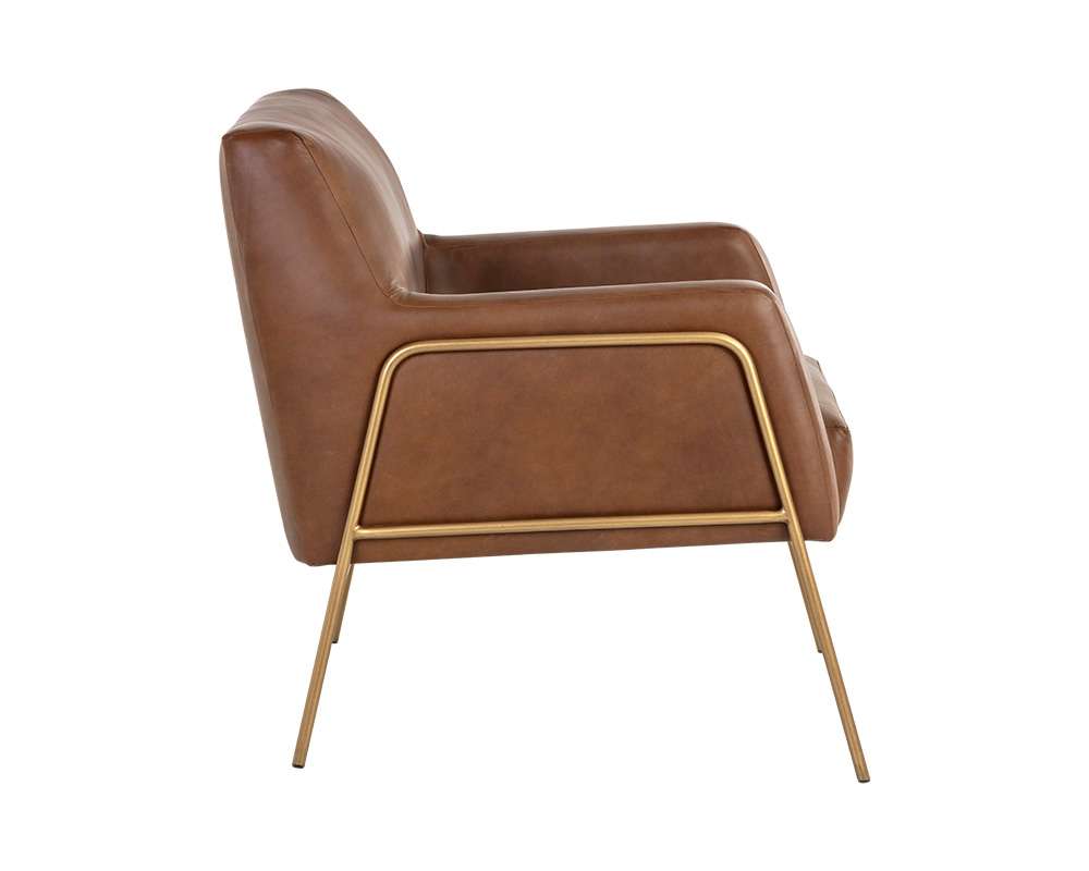 Sunpan - MIXT Cybil Lounge Chair - Vintage Caramel Leather - 106457_CLOSEOUT veiw 3