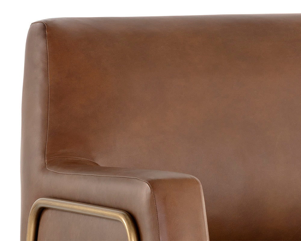 Sunpan - MIXT Cybil Lounge Chair - Vintage Caramel Leather - 106457_CLOSEOUT view 6
