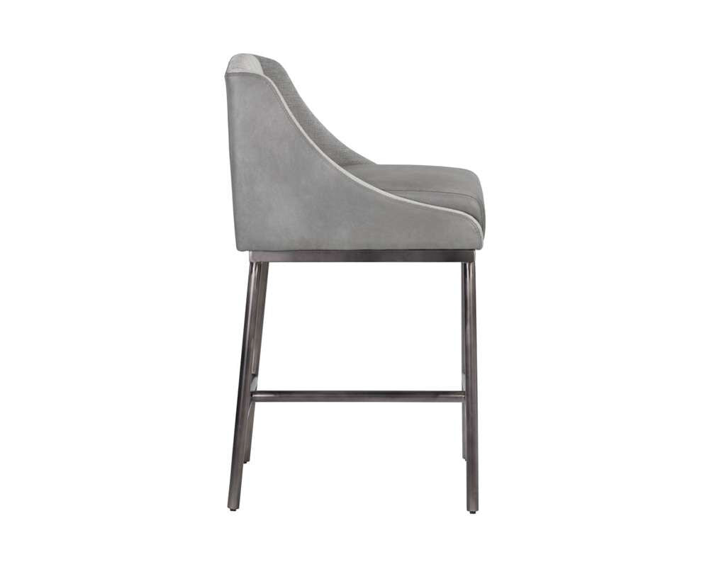 Sunpan - Ikon Dalary Counter Stool - Bravo Metal / Polo Club Stone - 106032 veiw 2