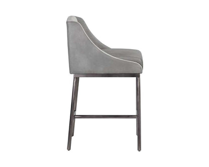 Sunpan - Ikon Dalary Counter Stool - Bravo Metal / Polo Club Stone - 106032 veiw 2