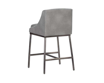 Sunpan - Ikon Dalary Counter Stool - Bravo Metal / Polo Club Stone - 106032 veiw 3