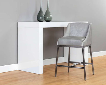 Sunpan - Ikon Dalary Counter Stool - Bravo Metal / Polo Club Stone - 106032 veiw 4
