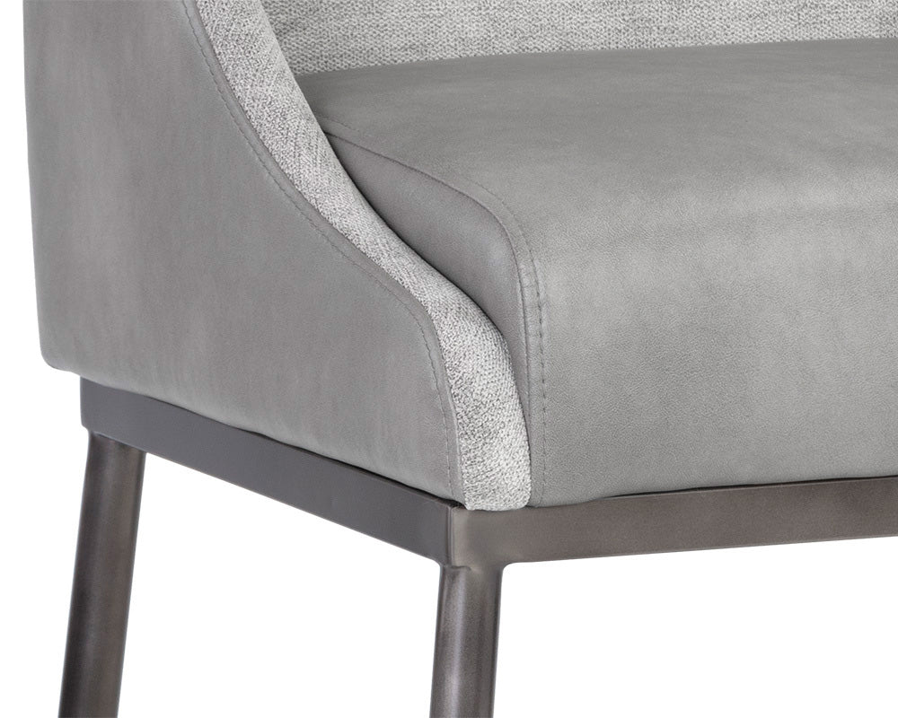 Sunpan - Ikon Dalary Counter Stool - Bravo Metal / Polo Club Stone - 106032 view 6