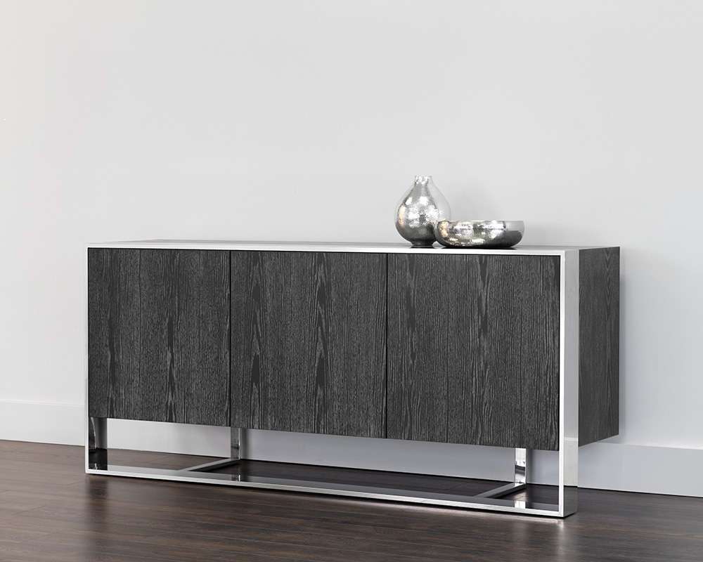 Sunpan - Ikon Dalton Sideboard - Stainless Steel - Grey - 107055 veiw 4