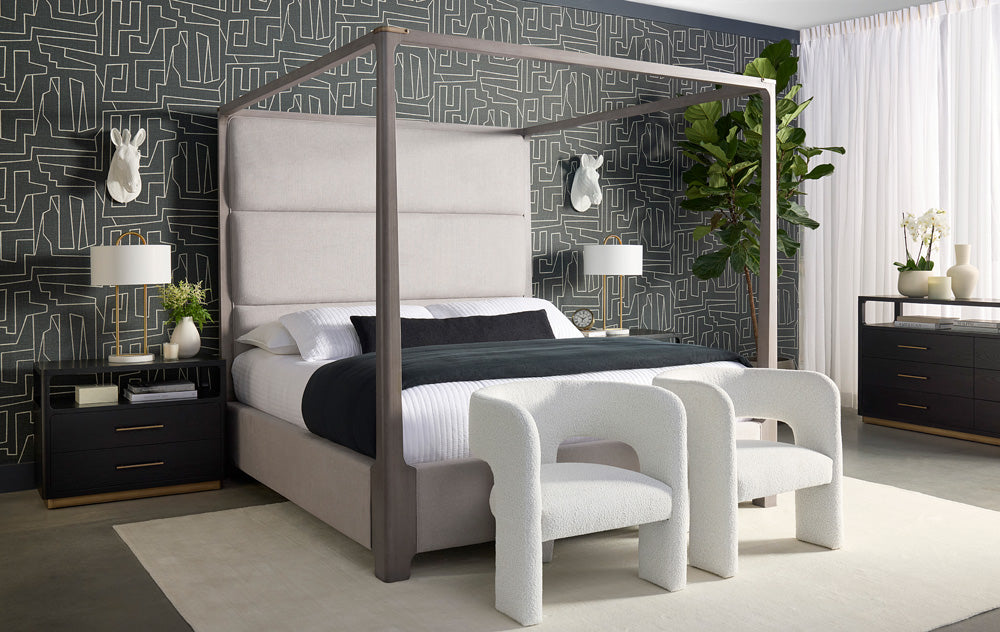 Sunpan - Danette Canopy Bed - King - Zenith Taupe Grey - 110925_CLOSEOUT view 6