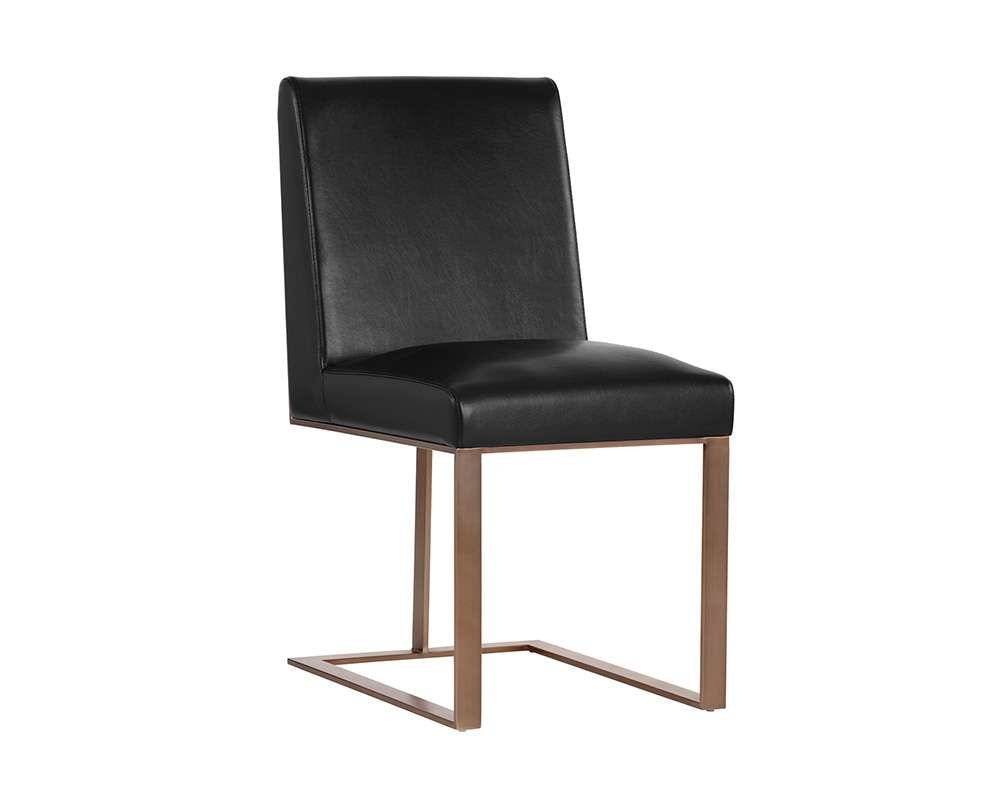 Sunpan - Ikon Dean Dining Chair - Antique Brass - Cantina Black - 103775 veiw 1