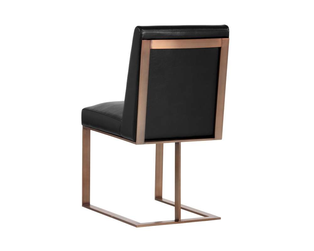 Sunpan - Ikon Dean Dining Chair - Antique Brass - Cantina Black - 103775 veiw 3
