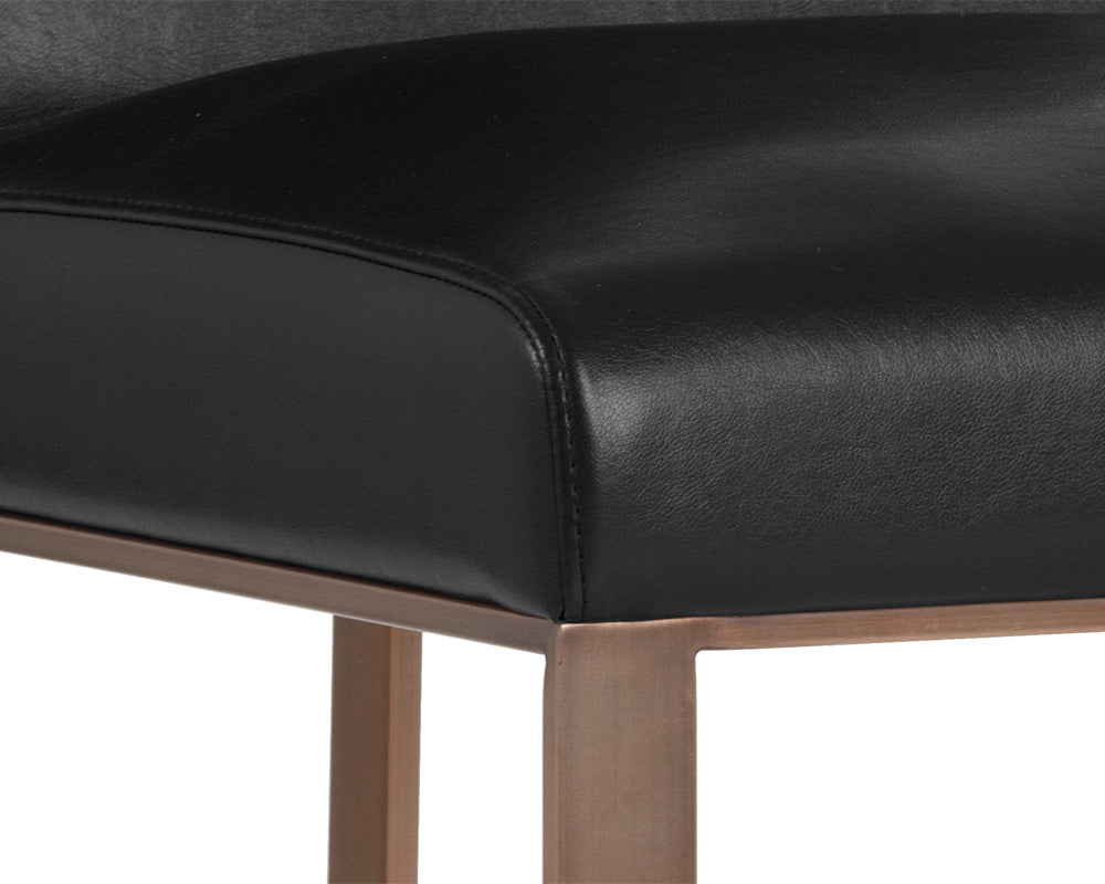 Sunpan - Ikon Dean Dining Chair - Antique Brass - Cantina Black - 103775 view 5