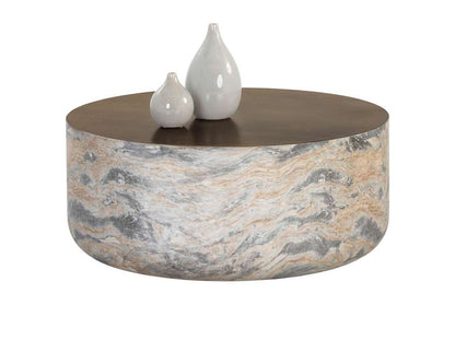 Sunpan - Solterra Diaz Coffee Table - Marble Look - Antique Brass - 107198 veiw 1
