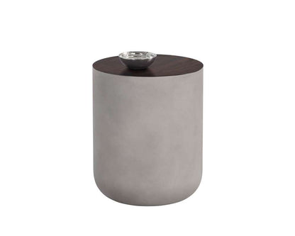 Sunpan - Solterra Diaz End Table - Grey - Wood Grain Brown - 107197 veiw 1