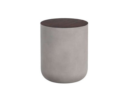 Sunpan - Solterra Diaz End Table - Grey - Wood Grain Brown - 107197 veiw 2