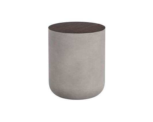 Sunpan - Solterra Diaz End Table - Grey - Wood Grain Brown - 107197 veiw 2