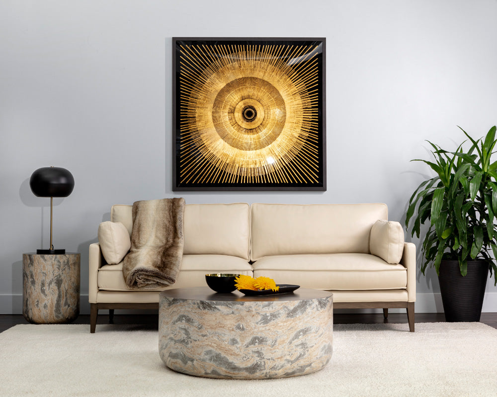 Sunpan - Solterra Diaz End Table - Marble Look - Antique Brass - 107199 view 7