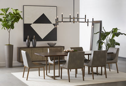 Sunpan - MIXT Donnelly Dining Table - Antique Brass - Dark Mango - 95in - 103315 view 6