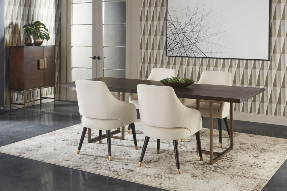 Sunpan - MIXT Donnelly Dining Table - Antique Brass - Dark Mango - 95in - 103315 view 7