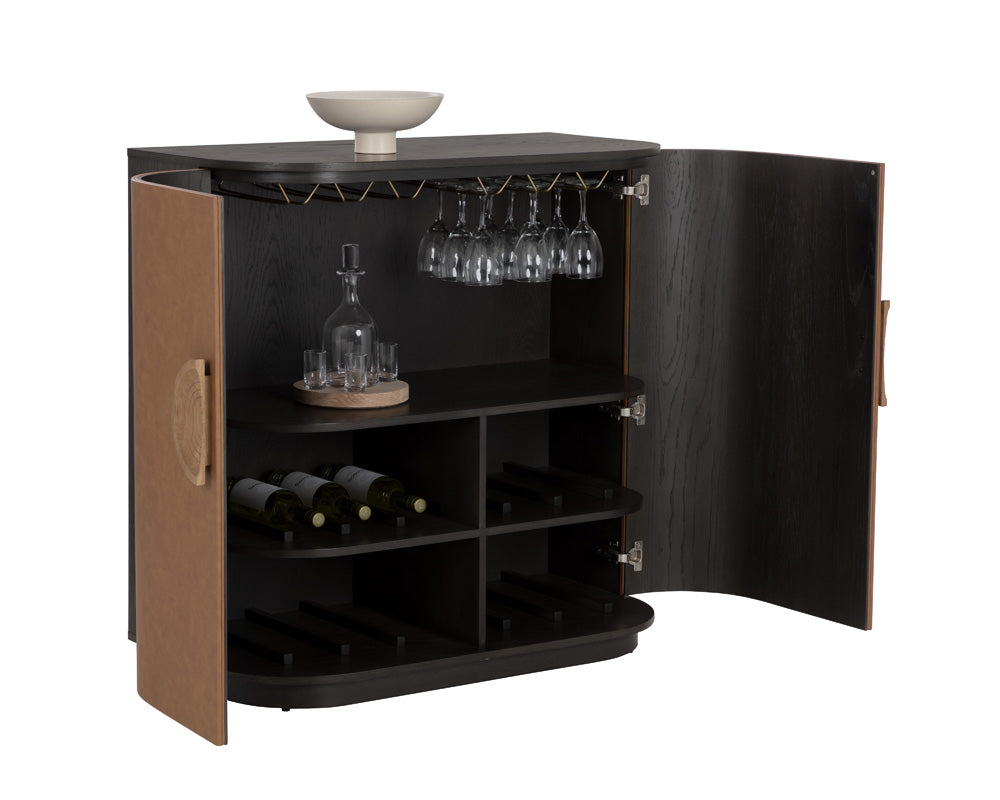 Sunpan - Dresden Bar Cabinet - Milliken Cognac - 111361 view 6