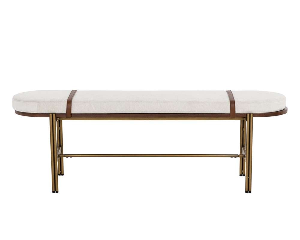 Sunpan - Zenn Elaine Bench - Polo Club Muslin - 108688 veiw 2