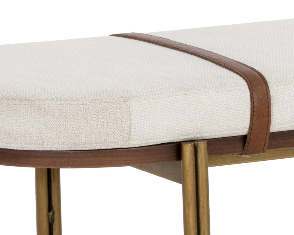 Sunpan - Zenn Elaine Bench - Polo Club Muslin - 108688 view 4