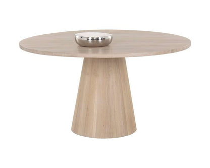 Sunpan - Elina Dining Table Round - Light Oak - 54in - 111022 veiw 1