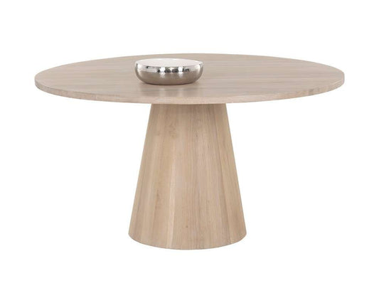 Sunpan - Elina Dining Table Round - Light Oak - 54in - 111022 veiw 1