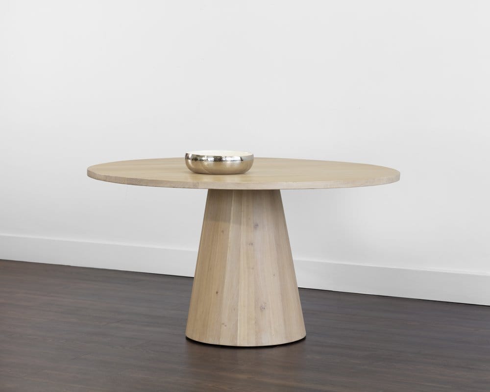 Sunpan - Elina Dining Table Round - Light Oak - 54in - 111022 view 3