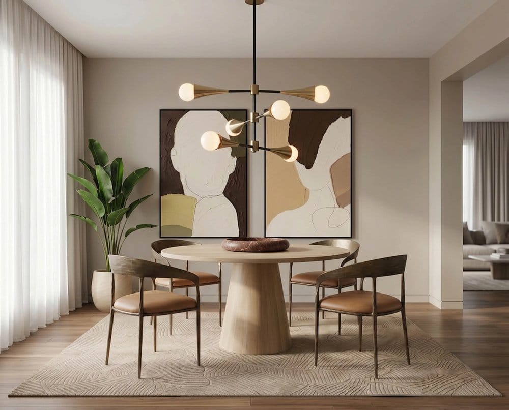 Sunpan - Elina Dining Table Round - Light Oak - 54in - 111022 view 4