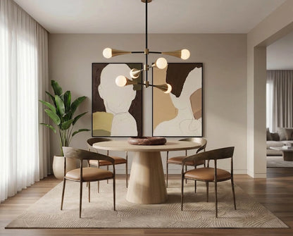 Sunpan - Elina Dining Table Round - Light Oak - 54in - 111022 view 4