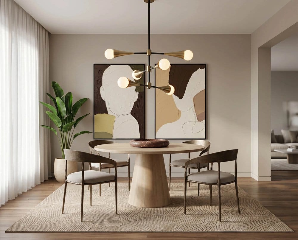 Sunpan - Elina Dining Table Round - Light Oak - 54in - 111022 view 8