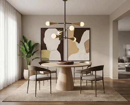 Sunpan - Elina Dining Table Round - Light Oak - 54in - 111022 view 8