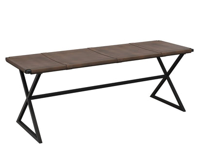 Sunpan - Elon Bench - Vintage Cognac Leather - 106358_CLOSEOUT view 1