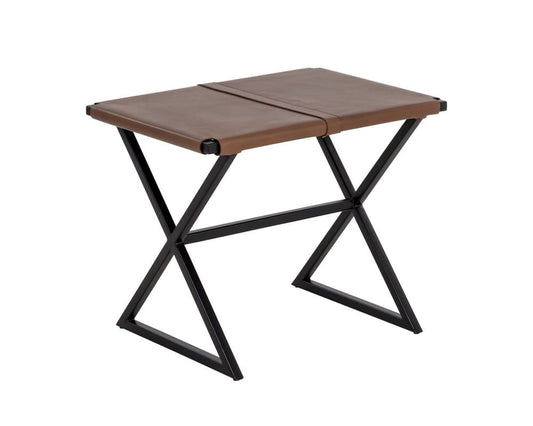 Sunpan - Elon Stool - Vintage Cognac Leather - 109164_CLOSEOUT view 1