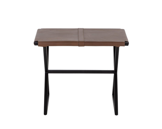 Sunpan - Elon Stool - Vintage Cognac Leather - 109164_CLOSEOUT view 2